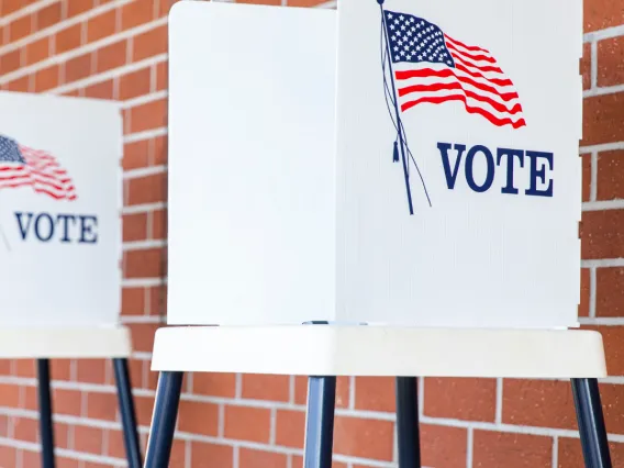 Image of voting booths